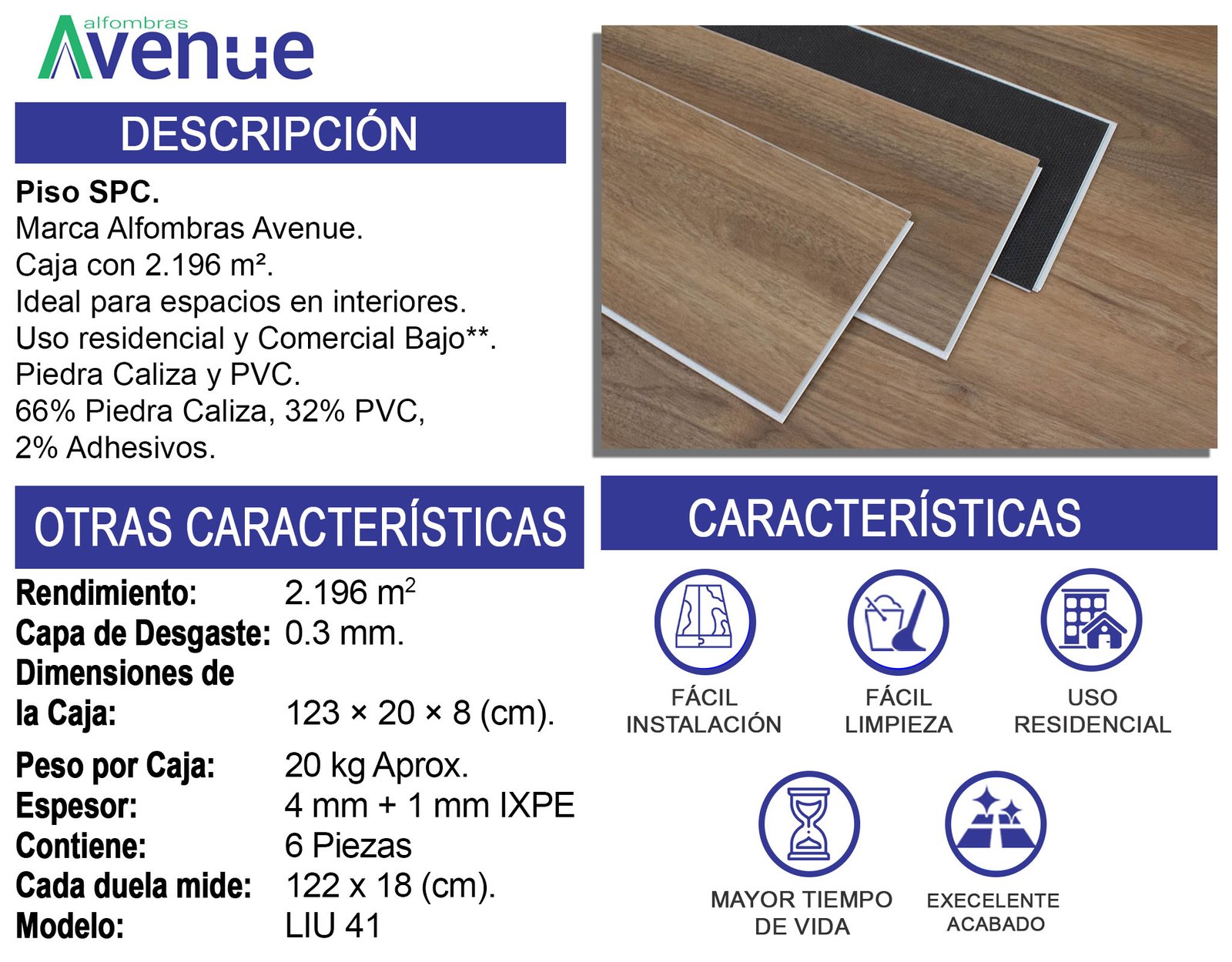 Piso SPC Modelo LIU 41 Olmo – Caja 2.2 m² - Imagen 6